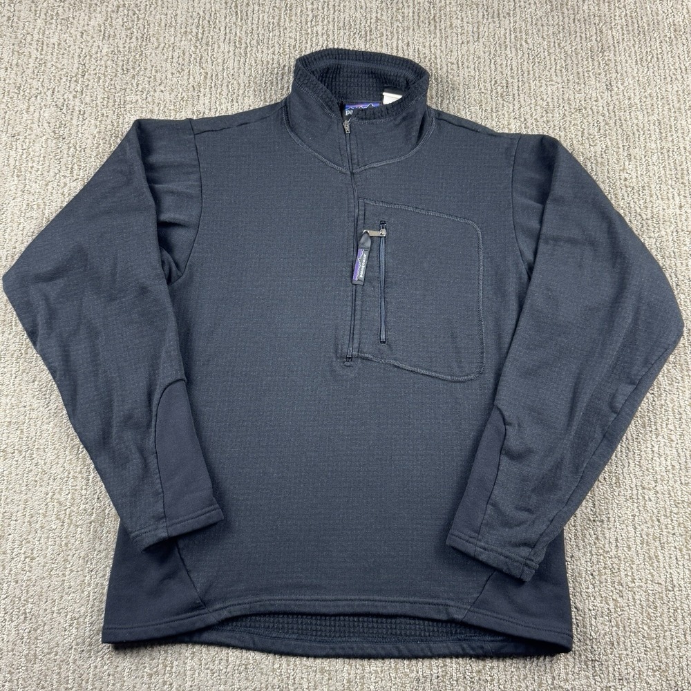 VTG Patagonia Waffle Fleece 1/2 Zip Pullover Womens XS Chest Pocket Polartec
